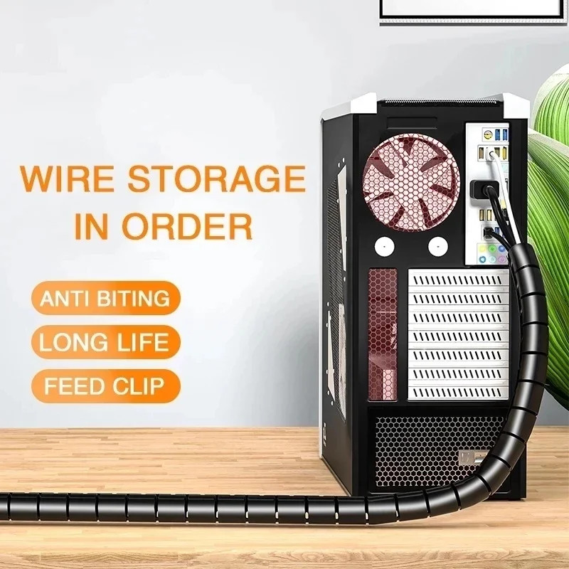 2M/1M Black Cable Wire Protect - Cable Lock Flexible recension och pris
